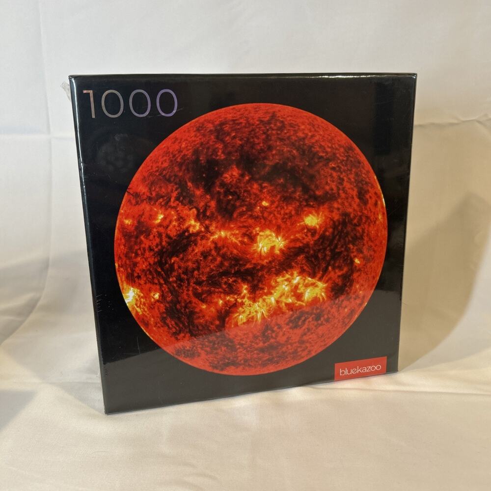 New! Challenging Sun Jigsaw Puzzle, 1000 Piece, Round Astronomy Theme Bluekazoo